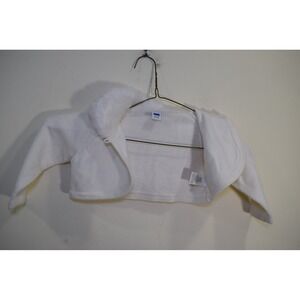 Janie & Jack Shrug Sweater White Knit Faux Fur Collar INFANT GIRLS 6 12 months